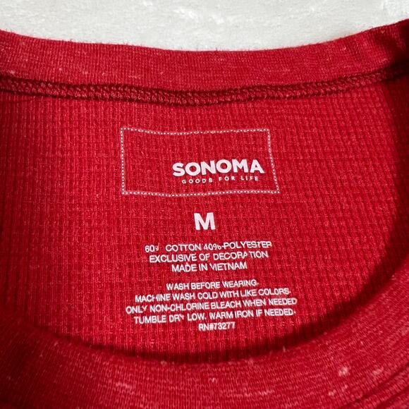 Sonoma Men's Crewneck Supersoft Thermal Shirt Size M Slim Fit Holidays Casual - Picture 4 of 6